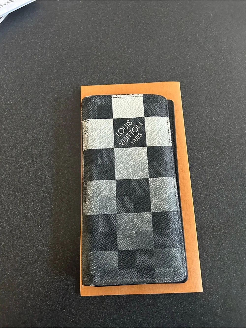 Louis Vuitton Damier Graphite Brazzaville Long Wallet - Black & Gray